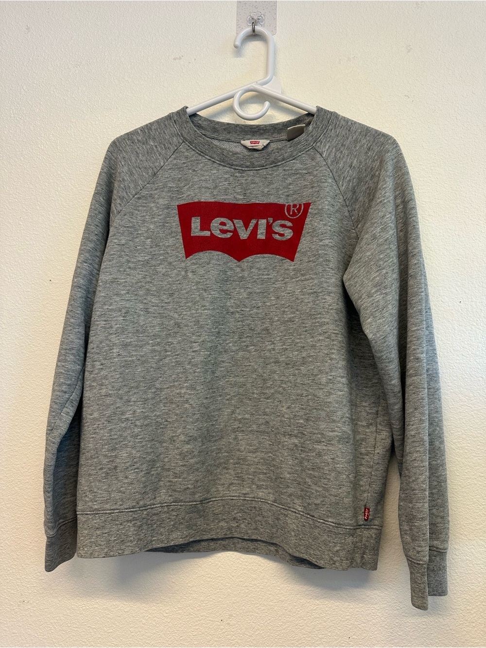 Levi's Gray Crewneck with Red Logo